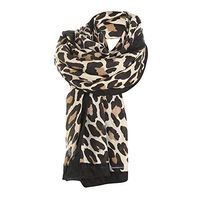 Wadonerful Scarf Women Leopard Printed Winter Warm Long Scarves Linen Soft Long Neck Wrap Shawl Fashion Wraps Scarfs White