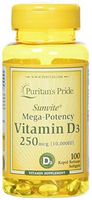 Vitamin D3 10,000 IU Bolsters Immune Health by Puritan's Pride of Immune System Support and Healthy Bones and Teeth 100 Softgels
