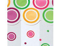 Small Funky Colorful"MOD DOTS" 7x2x3" Cello Cellophane Treat Food Snack Bags (25 ct)
