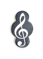 Molded Black G-Clef Eraser Pack of 5