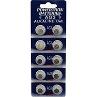 Powertron 10 AG3 Battery AG3 LR41 V3GA RW87 G3 SR41 192 V26A GP192 392A