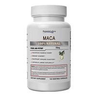 Superior Labs Organic Peruvian Maca 100% Pure NonGMO - Stress Relief and Anxiety Supplement - Zero Synthetic Additives, Stearates, Dioxides - 750mg, 120 Vegetable Capsules