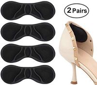 Dr. Shoesert Heel Grips for High Heels, Heel Cushion Inserts for Women and Men, Self-Adhesive Heel Protectors (Black)