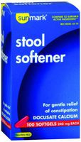 Sunmark Stool Softener 240 mg - 100 Softgels, Pack of 2