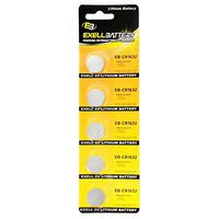 5pack Exell EB-CR1632 3V Lithium Coin Cell Battery Replaces DL1632, BR1632, KL1632, L1632, ECR1632, KCR1632, E-CR1632, KECR1632