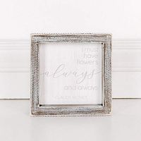 5" X 5" X 1.5" Wood Framed Sign (I Must Have Flowers Always.), White/Grey – 30150