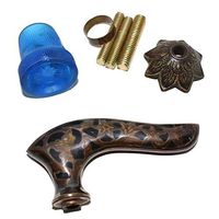 Nautical World Handmade Black Designer Brass Handle Wooden Walking Stick