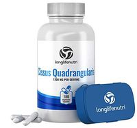 Cissus Quadrangularis Extract | 180 Vegetarian Capsules | Supplement for Rebuild Joint and Tendon Support | Reduces Pain | Promotes Bones Structure Plus Cartilage Ligament Repair | 1200 mg Powder Pill