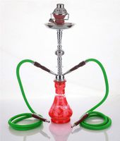 2 hose 23" Halab Red Hookah Shisha Nargila water glass vase pipes smoke sale