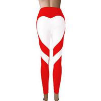 H.Coosy Practical;Cozy New Europe and The United States New Ass Love Stitching Underwear Pants Trousers Hip high Waist Pants Red on White White Love M