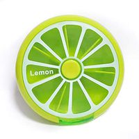 Pills Organizer Weekly Pills Dispenser Travel Pills Box Medicine Storage Container Plastic Pills Cases by INVODA (Lemon)
