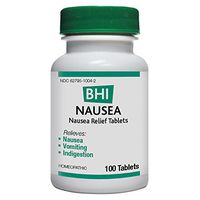 BHI Nausea Relief Natural, Safe Homeopathic Relief - 100 Tablets