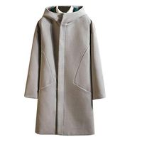 Alvinm Men's Jacket Autumn Winter Casual Coat Long Sleeved Large Size Lengthened Outwear Coat Gray
