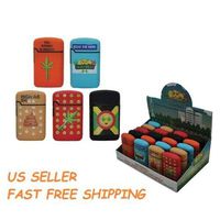 12 Pack SMOKEMOJIS Lighters Emoji Adjustable Jet Flame Torch Refillable Lighter