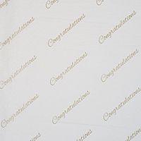 240ea - 20 X 30 White W/Gold Congratulations Tissue Paper Christmas