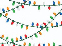 Christmas Print Cello Rolls - 40"x100' Hanging Lights Cello Roll 1.0 mil (2 Rolls) - WRAPS-CR40HL