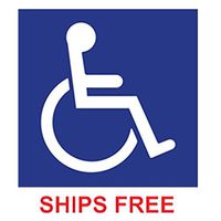 Label - Wheelchair Symbol (ISA) - 6x6 (Package of 3)