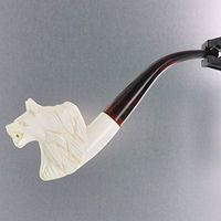 Meerschaum Wolf 1/2 Bend Tobacco Pipe by Paykoc M01626