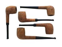 5-Pk Small Unfinished Straight Briar Tobacco Pipes