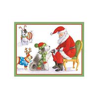 Caspari Waiting for Santa Gift Enclosure Cards, 12 with Envelopes