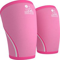 Nordic Lifting Knee Sleeves (1 Pair) Support & Compression for The Best Squats, 7mm Neoprene (L, Pink)