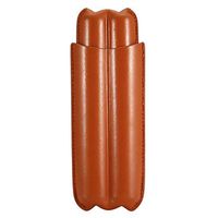 Portable Leather Holder Tube Travel Cigar Case Humidor for 2 Cigars