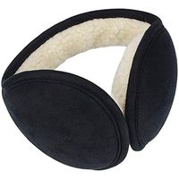 EnjoCho 2019 Hot Fashion Unisex Solid Winter Foldable Earmuffs Soft Thicken Suede Ear Cover Protector Ear Muff Wrap Band Warmer Earflap for Men Women (Black)