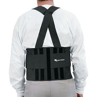 Rolyan Workhard Heavy Duty Back Support, Medium, Firm Back Brace Provides Torso Support for Spinal Alignment and Posturing, Durable Shoulder Strap Suspenders for Distribution of Weight Evenly