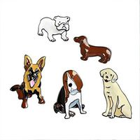 5 Piece/Set Dog Animal Badges Denim Jacket Pin Enamel Brooches Fashion Jewelry Daily Novelty Creation Party Woman Cheap Style Womans Women Accesories