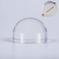 4 Inch Acrylic Paperweight Reading Magnifying Glass/Dome Magnifier/Paperweight Optical Half Ball Lens (95mm) with a 30x Magnifier