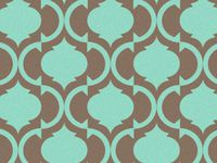 5ct Chocolate & Aqua Blue Geo Tiles Tissue Paper for Gift Wrapping 20"x30" Sheets nfLG -1015