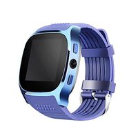 GIMTVTION T8 Bluetooth Smart Watch,Unlocked Watch Cell Phone with Sim Card Slot,Passometer Wristwatch,Smartwatch Phone for Android Samsung iOS iPhone 7 Plus 6S Adult Kids (Blue)
