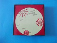 Crane HCB559A2 Party Invitation Limon Felt Finish 10 Cards and Red Envelope 5 1/2" x 5 1/2"