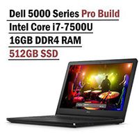 Dell Inspiron 5000 Series 15.6 Inch HD Pro Build Business Laptop (Intel i7-7500U 2.7Ghz, 16GB DDR4 RAM, 512GB SSD, Windows 10 Professional )