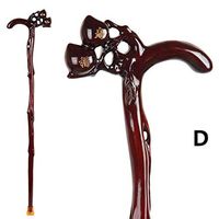 ZHM Wood Cane with Supportive Curved Handle Exquisite Carving Walking Canes as Gifts Walking Sticks for Men and Women Hand Crutch,For150~155cm