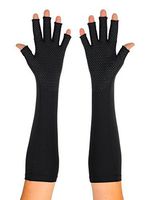 Protexgloves 3/4 Finger Elle Grip (Black, Medium)