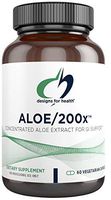 Designs for Health Aloe/200x - 200mg Organically Grown Aloe Vera Concentrate (60 Capsules)