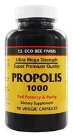 YS Organics Eco Bee Farms "Super Premium Propolis 1000 mg" -90 Caps 3 Pack