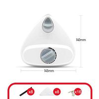 QAIYXM Double-Sided Window Cleaner Glass Wiper Magnetic Cleaning Tools, Strong Magnetic 3-32Mm, 6-Files Adjustable Magnetic Glass Wiper Glider Washing Brush Tools,A