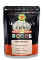 Organic Lion's Mane Mushroom Extract Powder, Adult Strength 100 Gram / 2 Month Supply, Memory, Focus, Concentration, Nootropic Brain Supplement, Immune System Booster, Nerve Health, Hericium Erinaceus