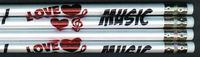 I Love Music Pencil Pack of 10