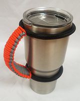 Handle fits RTIC, SIC cups, Ozark Trail, Yeti and most 30 oz Tumblers Orange and Gray (HANDLE ONLY)