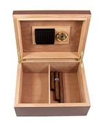 Bey-Berk Lacquered Burl Wood Humidor with Spanish Cedar Lining