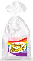 Over The Rainbow Happy Birthday! Party Favor Bags with Ties - 12pack