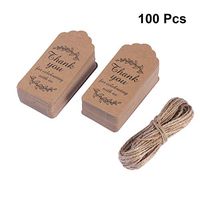 TOYMYTOY 100Pcs Thank You Gift Tags,Kraft Paper Tags Thank You for Celebrating with Us with Jute Twine for Thanksgiving Wedding Christmas