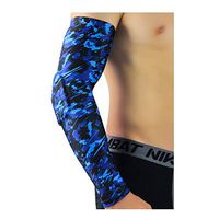 RGA Elbow Pads Compression Sleeves Men Arm Sleeve with Pad for Basketball Football Volleyball Baseball Softball Cycling Running Fishing Tennis Elbow (Blue, XL)