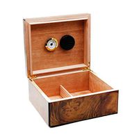 Cigar Humidor Desktop Cigar box cigar cabinet men's gift box cigarette case, cigar wood solid wood Humidor box with hygrometer and humidifier constant temperature and humidity seal, large capacity can