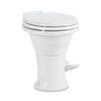 Dometic White 310 Series Standard Toilet 302310031, 19.75" Height, Slow Close Wood Seat