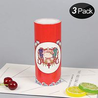 LEIWOOR Car Cup Slot Cylinder Tissue Box, Disposable Facial Tissues, 50 Count (3 Pack), Gentle, Durable & Convenient, for Car Use and Home Use (Lucky_Cat)