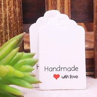 OBELLA BOUTIQUE 100 pcs Scalloped Kraft Paper Card/new style Tag/Wedding Favour Gift Tag Price Label with gift and part tags 5x3 cm